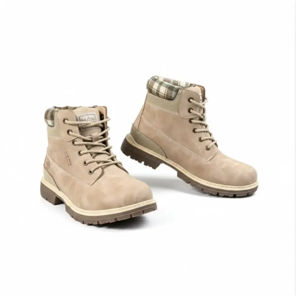 ANJOU FEMME Hiking Waterproof Ankle Boots W's 8.5 Tan Everyday City Outdoor NWOT